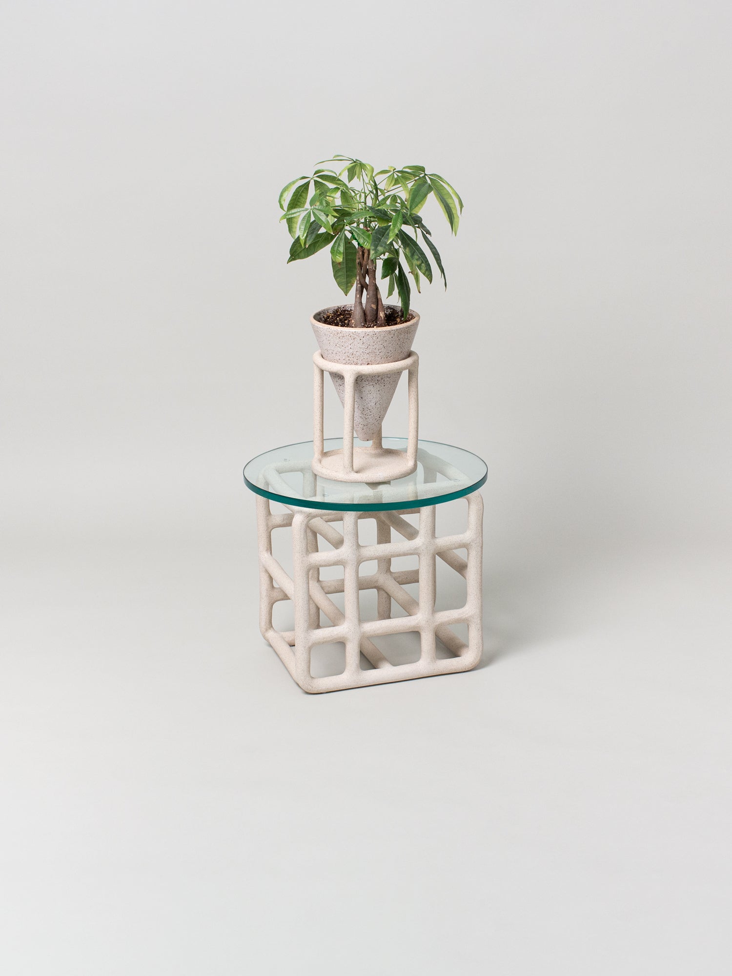 Coffer Accent Table Short, Sand