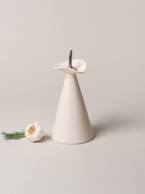 Flora Oil Cruet, Alabaster / Ivory