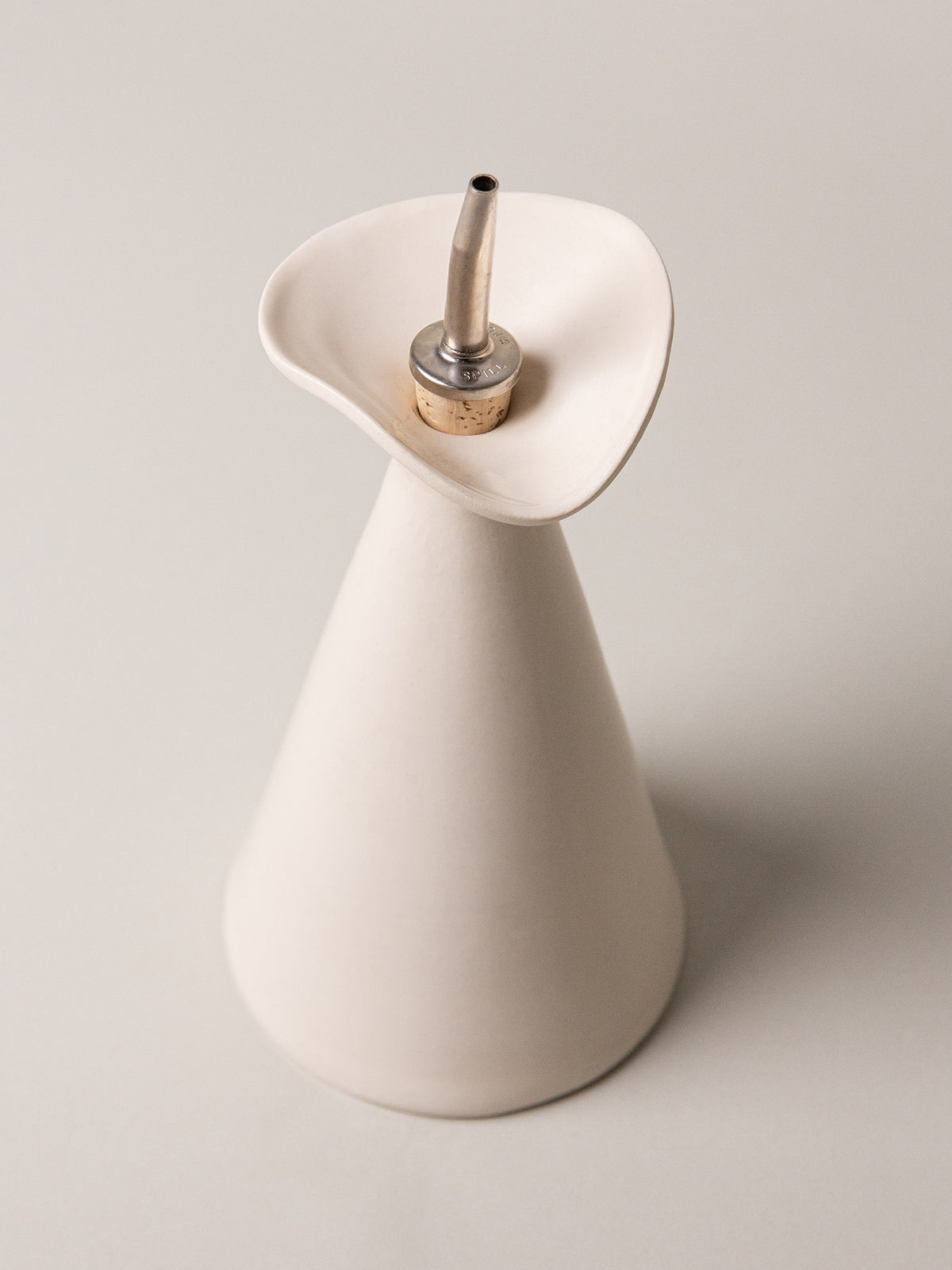 Flora Oil Cruet, Alabaster / Ivory