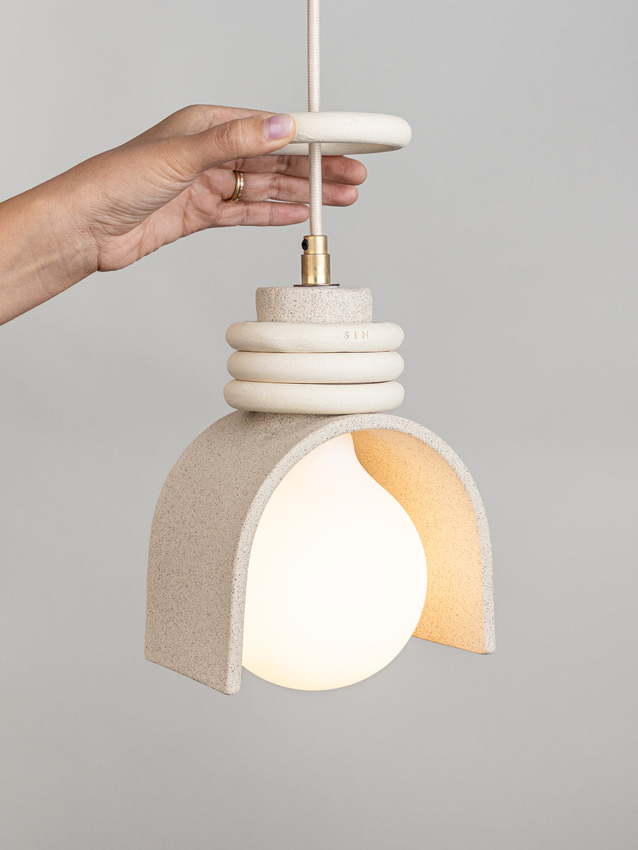 Lunar Pendant, Sand / Bone – SIN | Home Goods