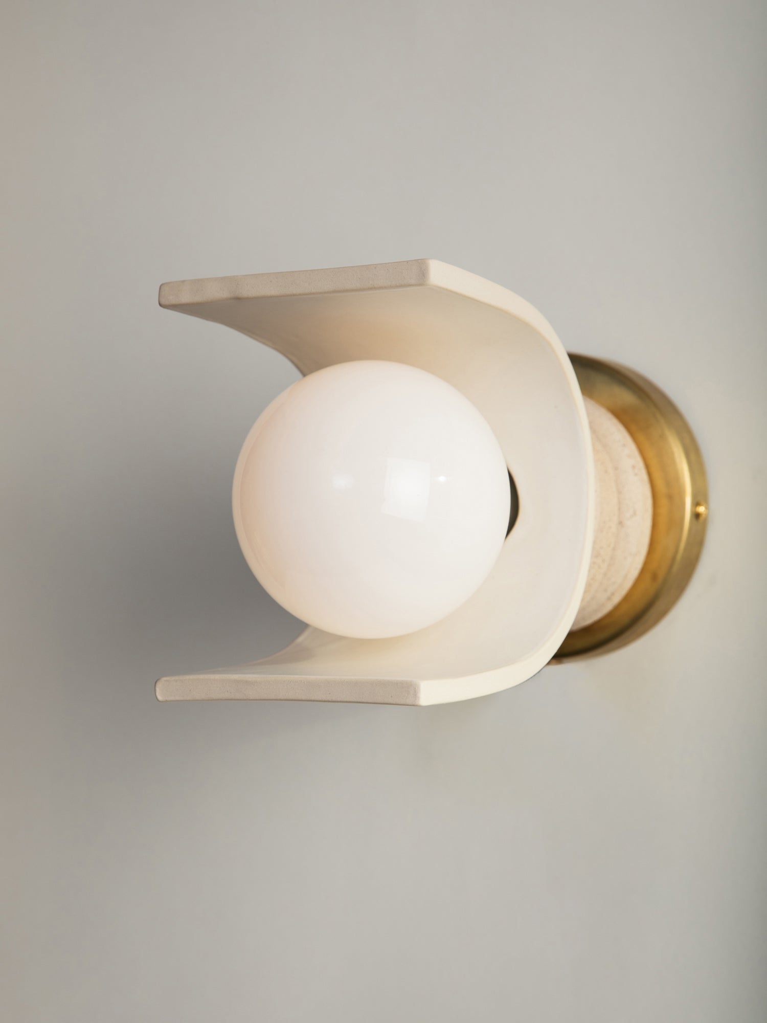 Lunar Sconce, Cream / Sand