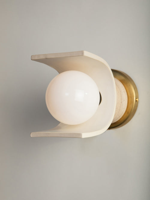 Lunar Sconce, Cream / Sand