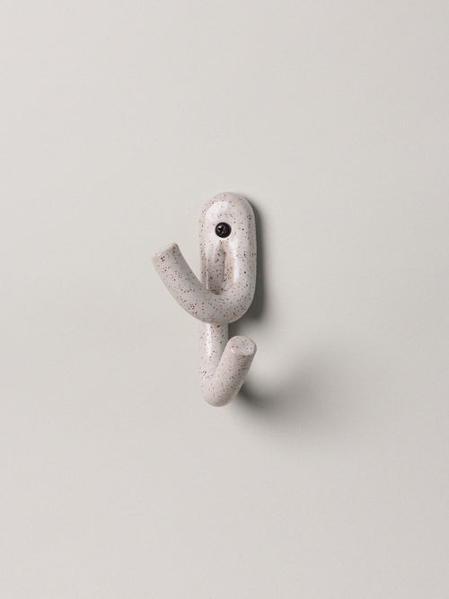 Leggy Crossed Wall Hook, Pebble