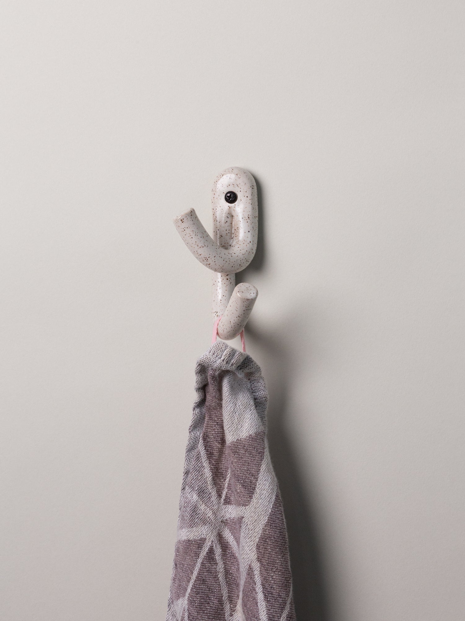 Leggy Crossed Wall Hook, Pebble
