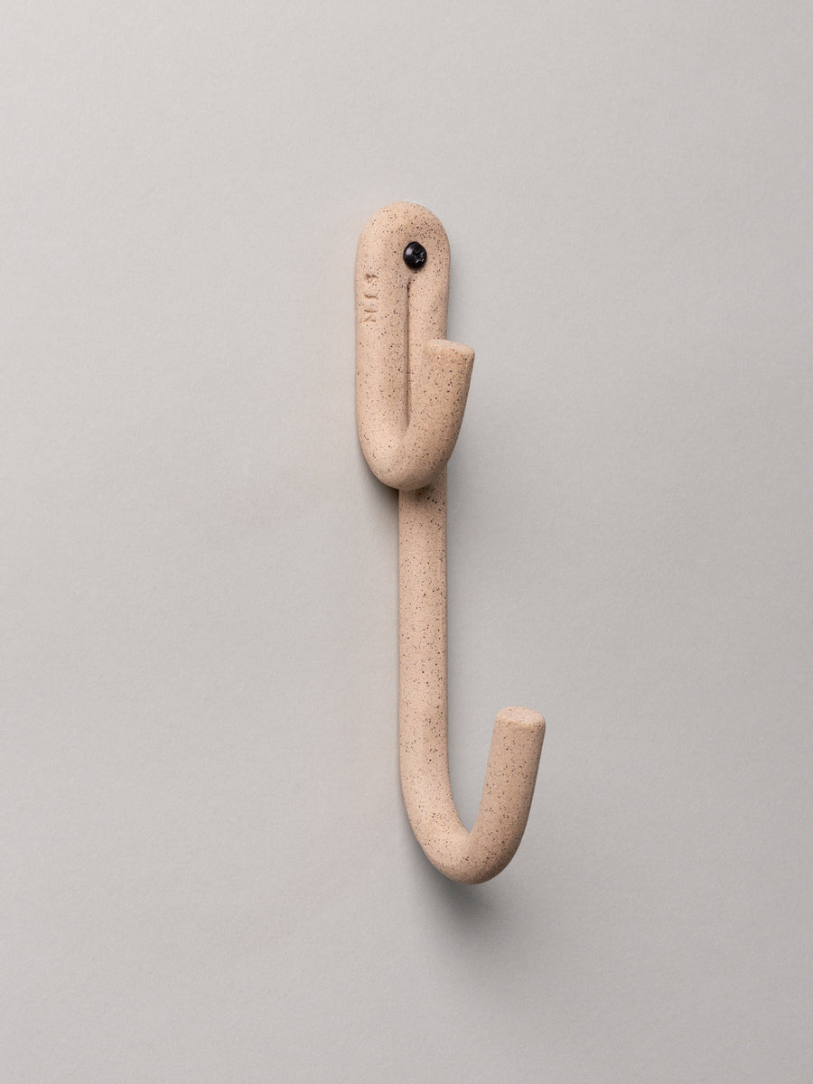 Leggy Long Wall Hook, Speckled: SIN ceramics & home goods - Made in  Brooklyn – SIN