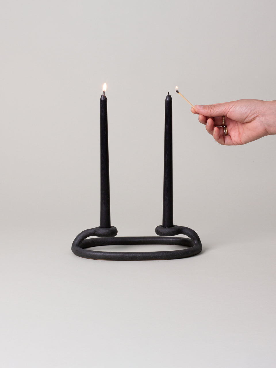 Duo Candlestick, Black