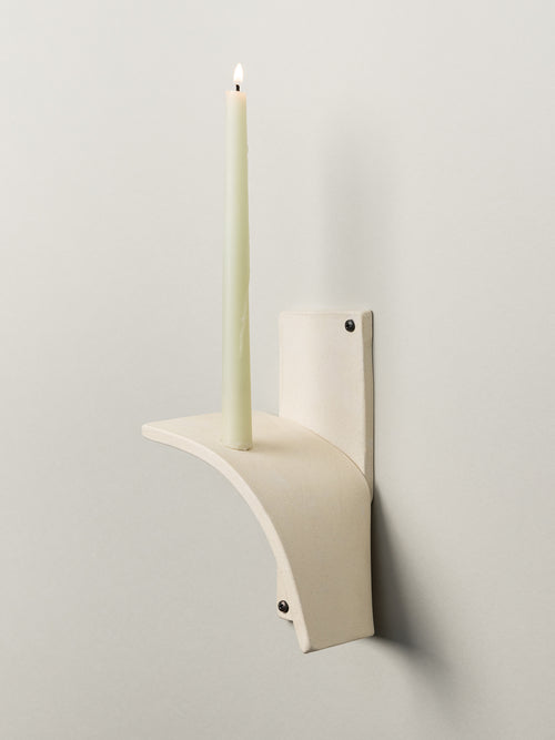 Kahn Candle Sconce, Bone