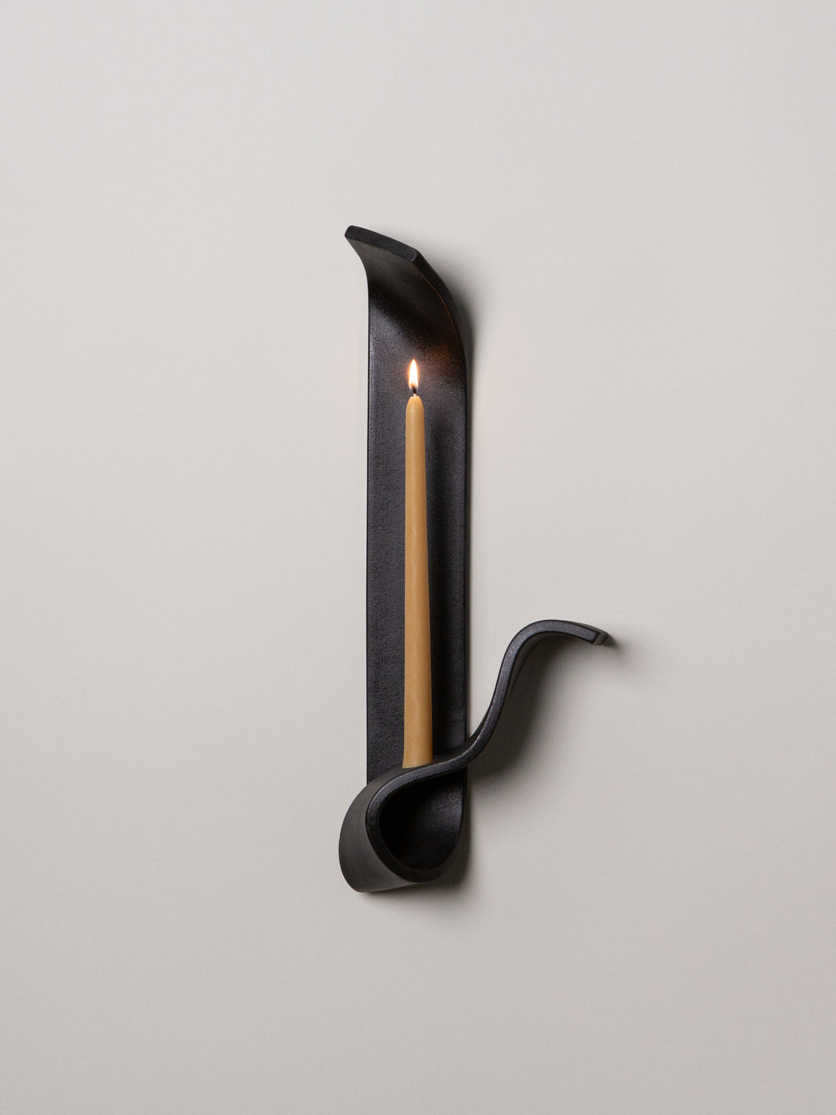 *OOPS* Moonara Candle Sconce, Black (Sold separately)
