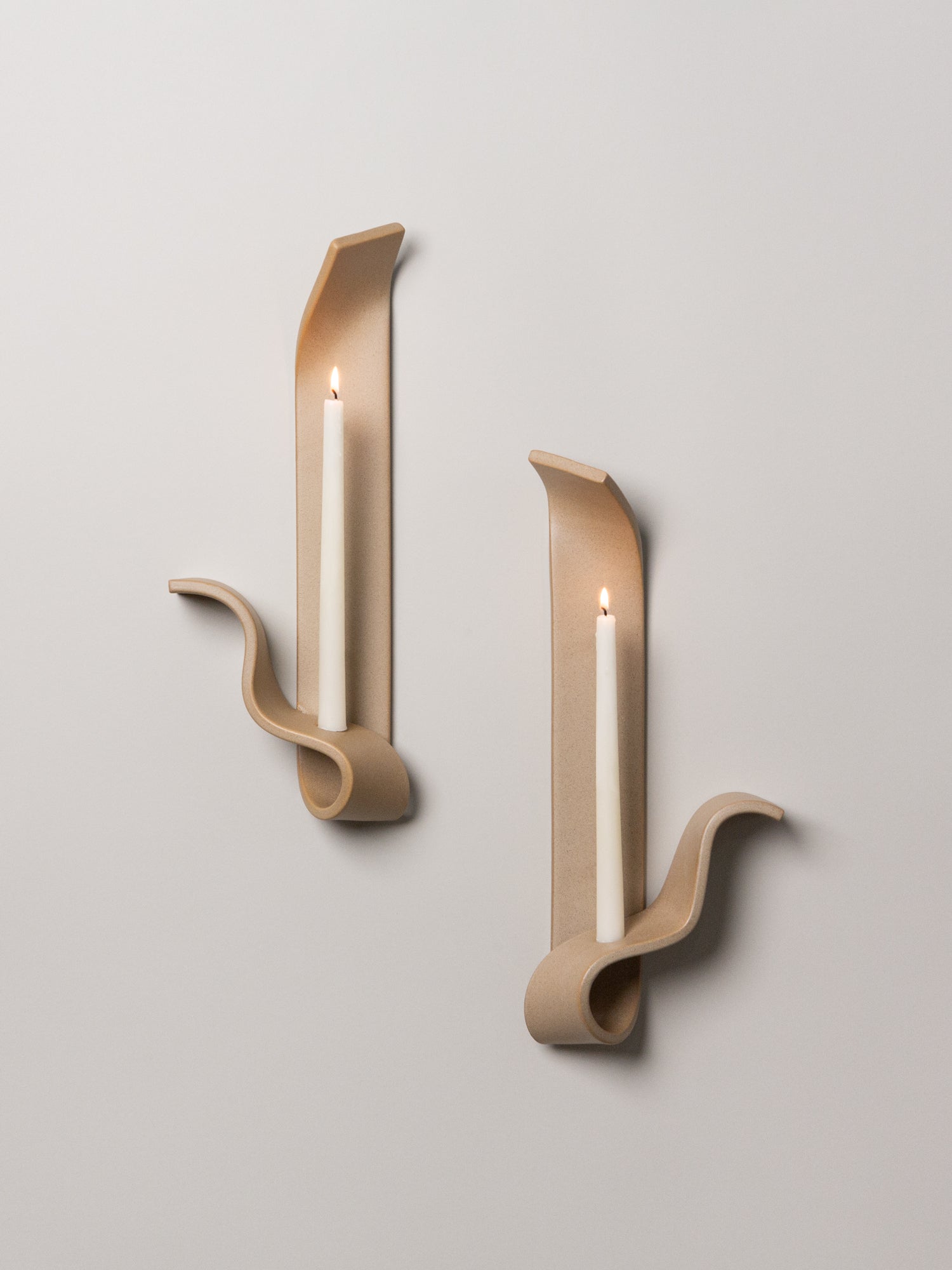 Moonara Candle Sconce, Dune (Sold separately)