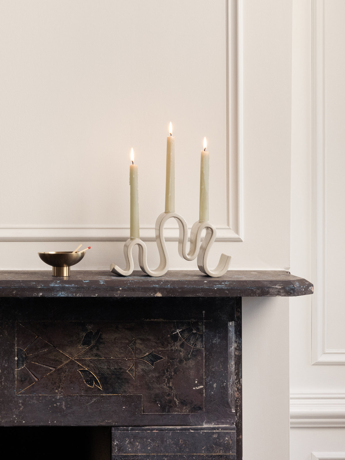 Wyat Candelabra, Cream