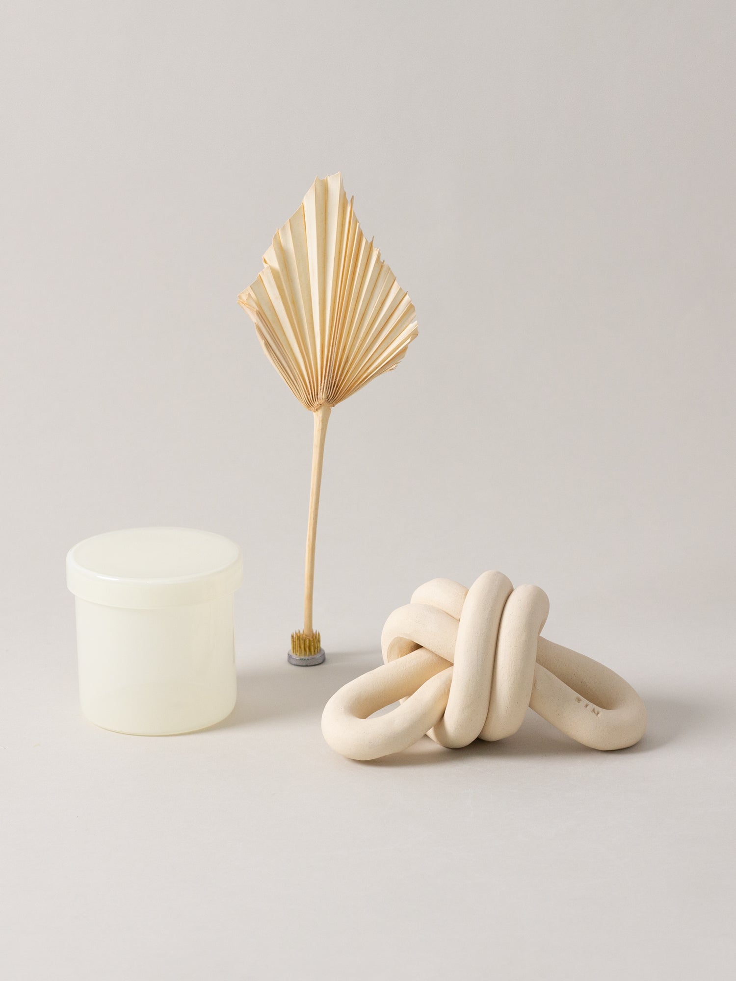 XL Double Loop Knot, White: SIN ceramics & home goods - Made in