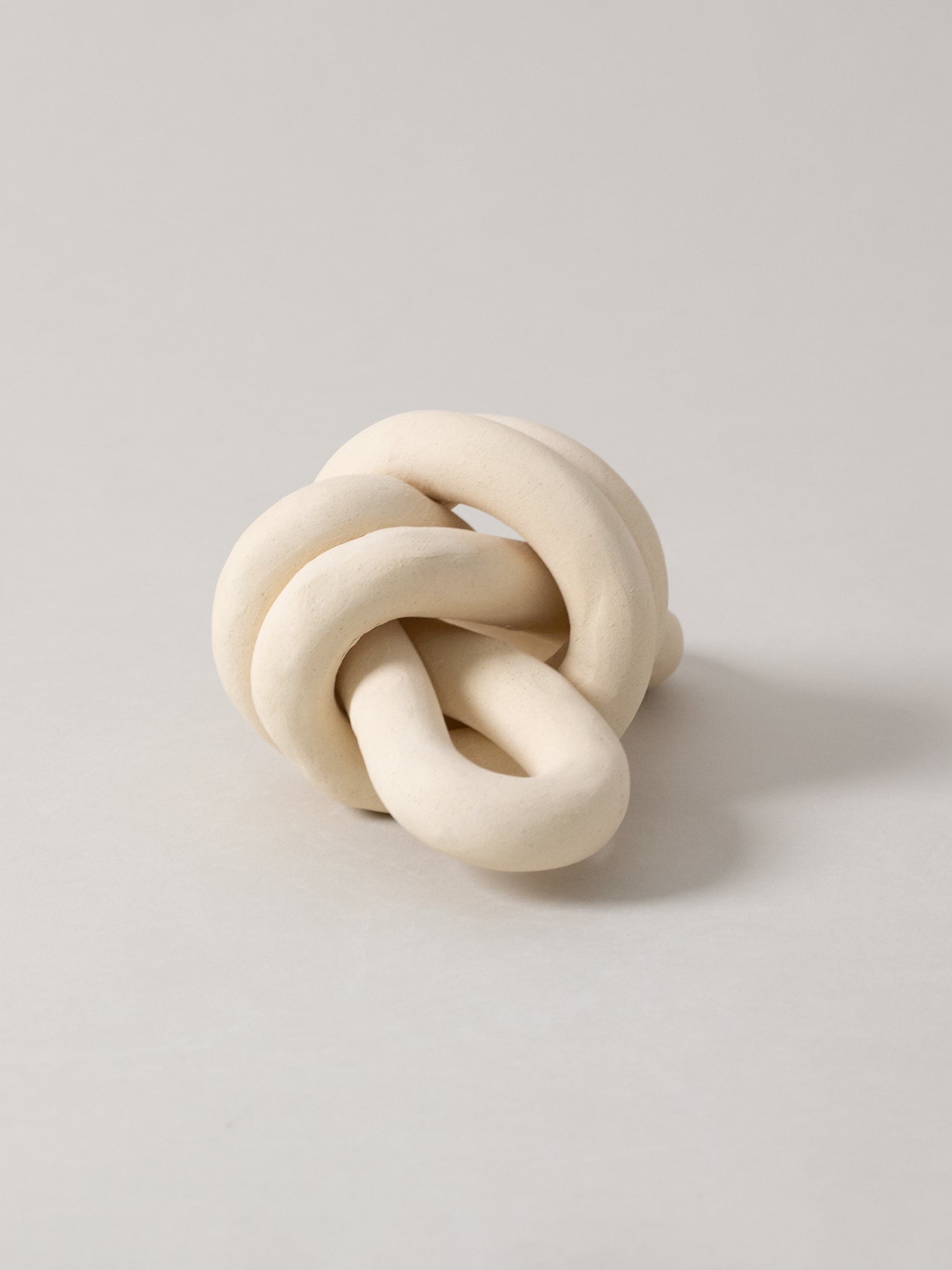 XL Double Loop Knot, White: SIN ceramics & home goods - Made in
