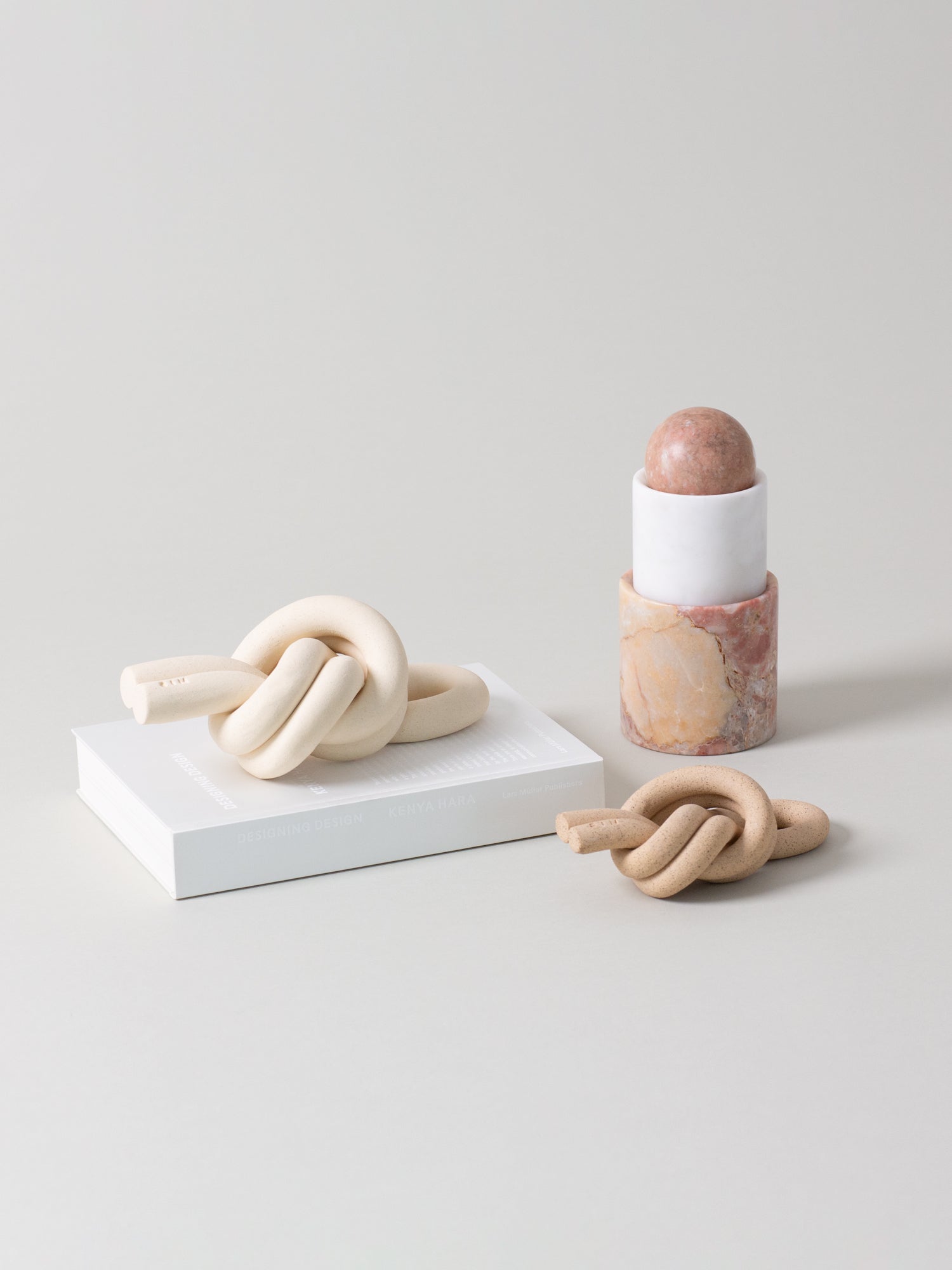 XL Overhand Knot, White: SIN ceramics & home goods - Made in