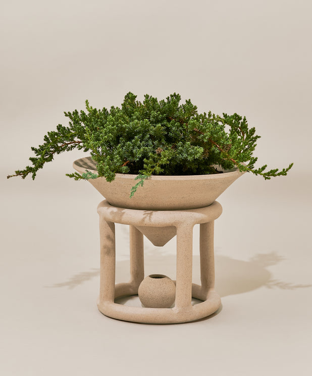 Doline Vase, Sand / Terracotta