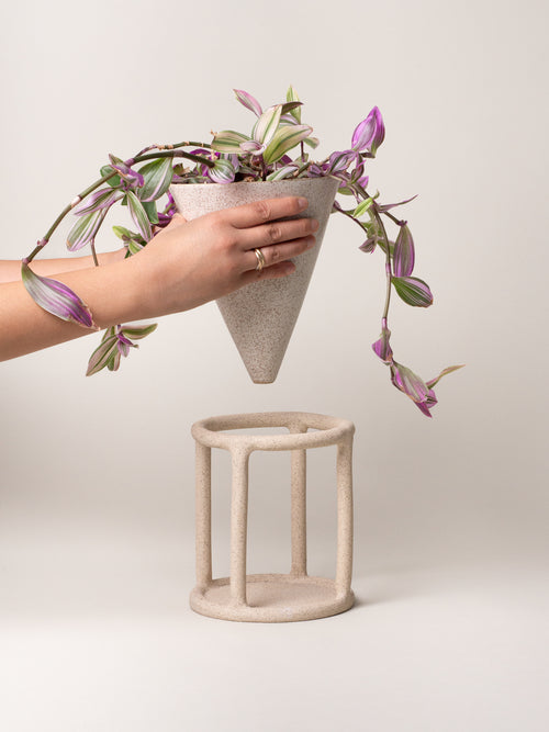 sand for plant pots Cream (Sand) / Pebble Ceramic Reservoir Table Planter Planters & Vases by SIN