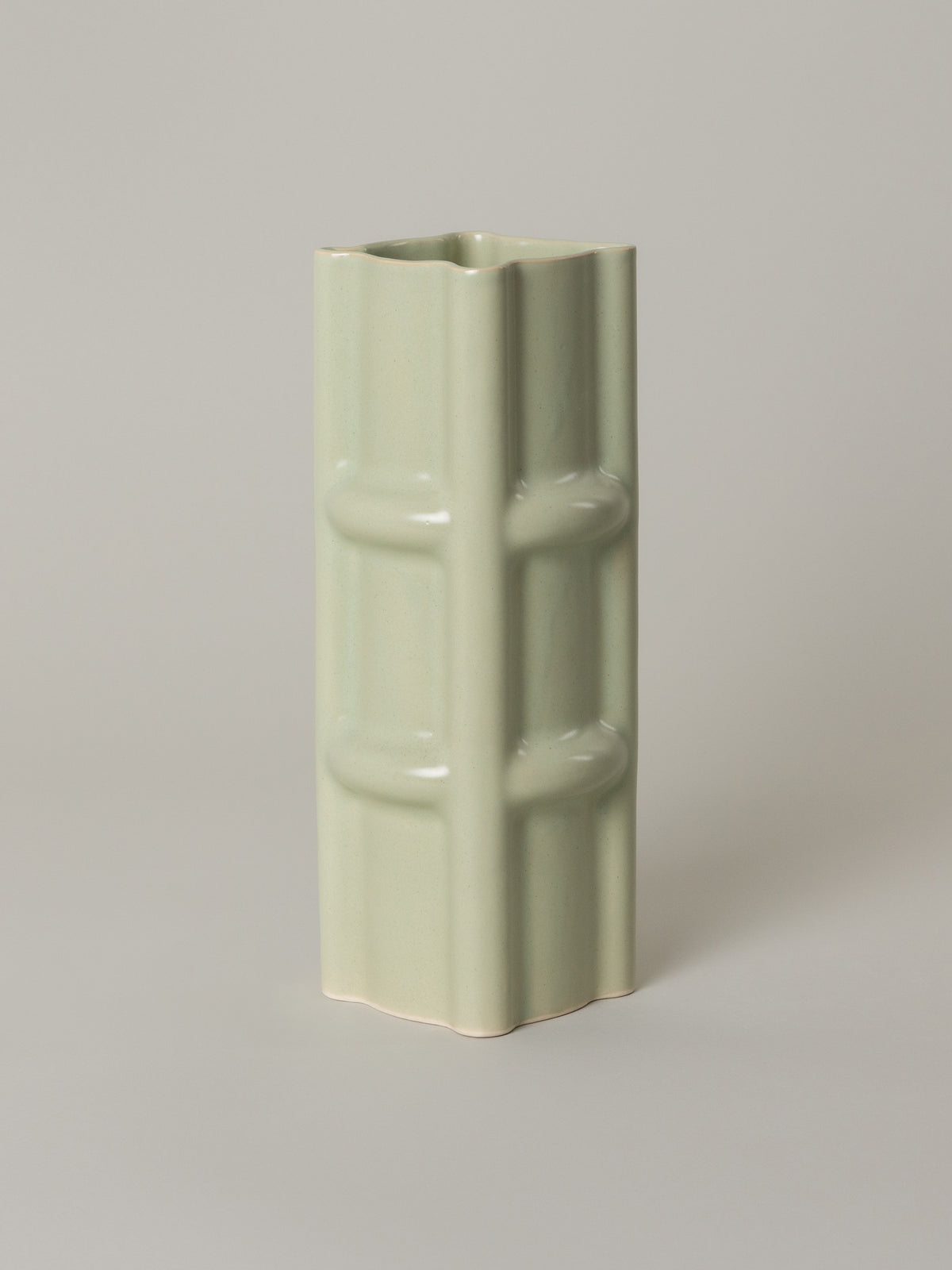 *OOPS* Faye Vase, Pale Fiberglass Green