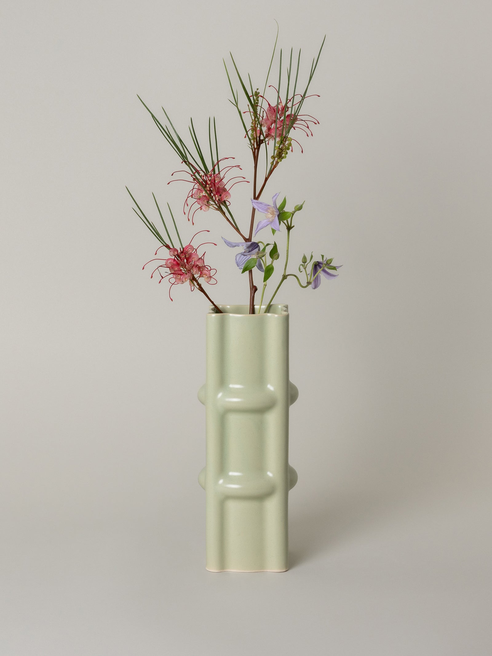 Faye Vase, Pale Fiberglass Green
