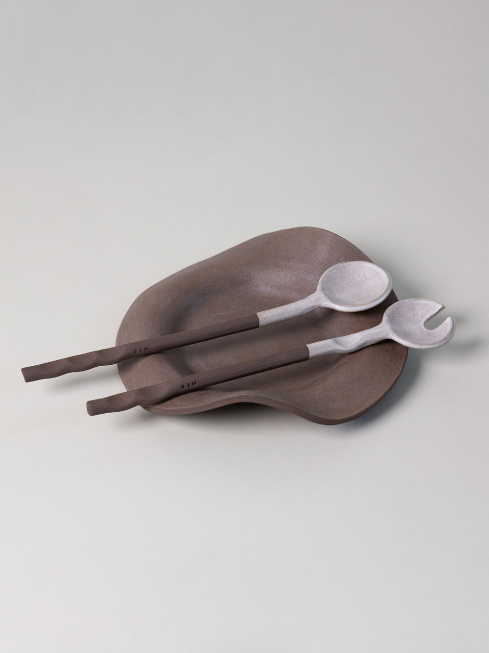 Dash Serving Spoons (1 Pair), Birch / Cacao