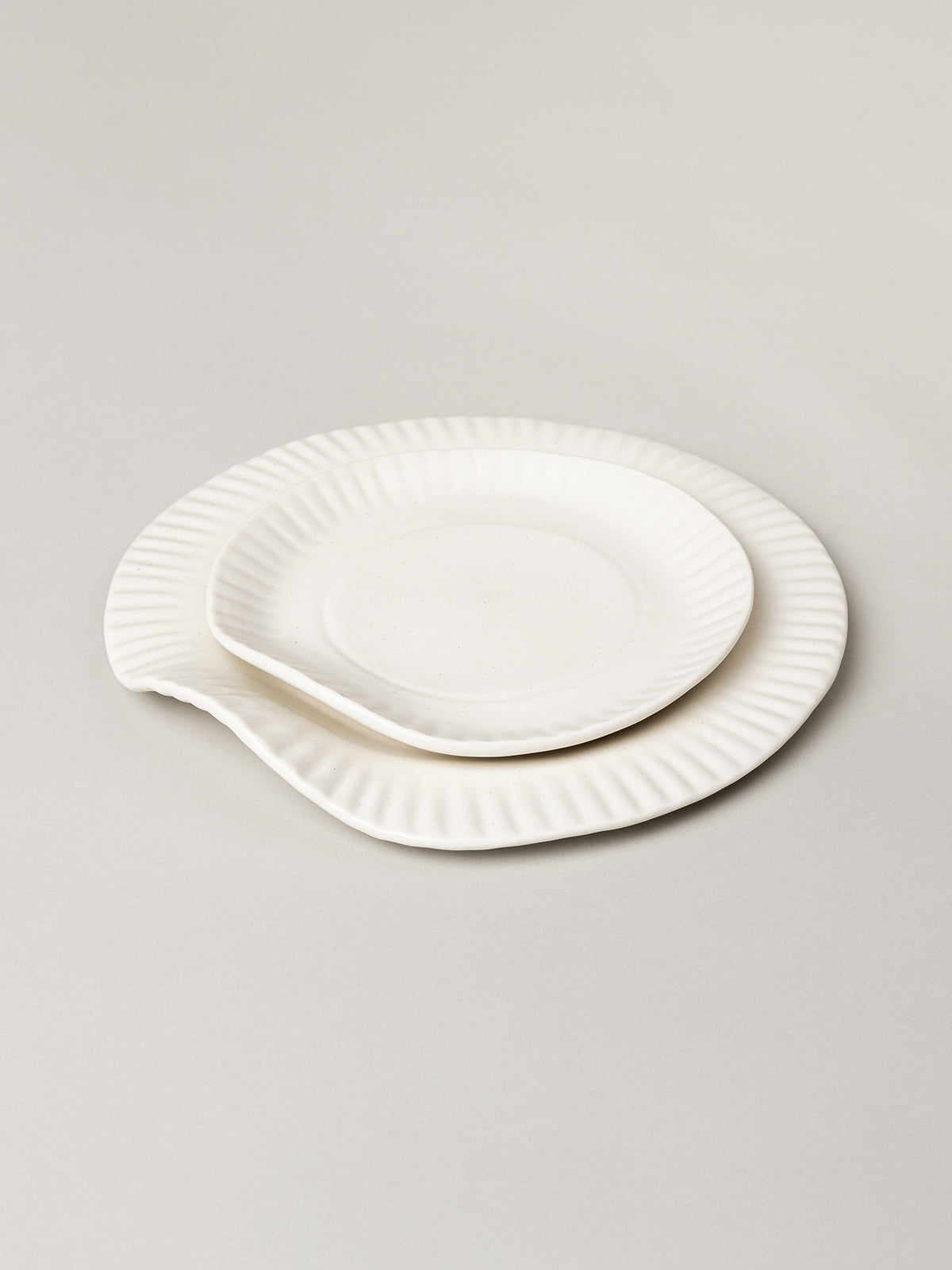 *OOPS* Porcelain Paper Plate, White