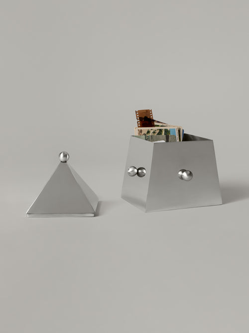 Keeping Lidded Box, Stainless Steel