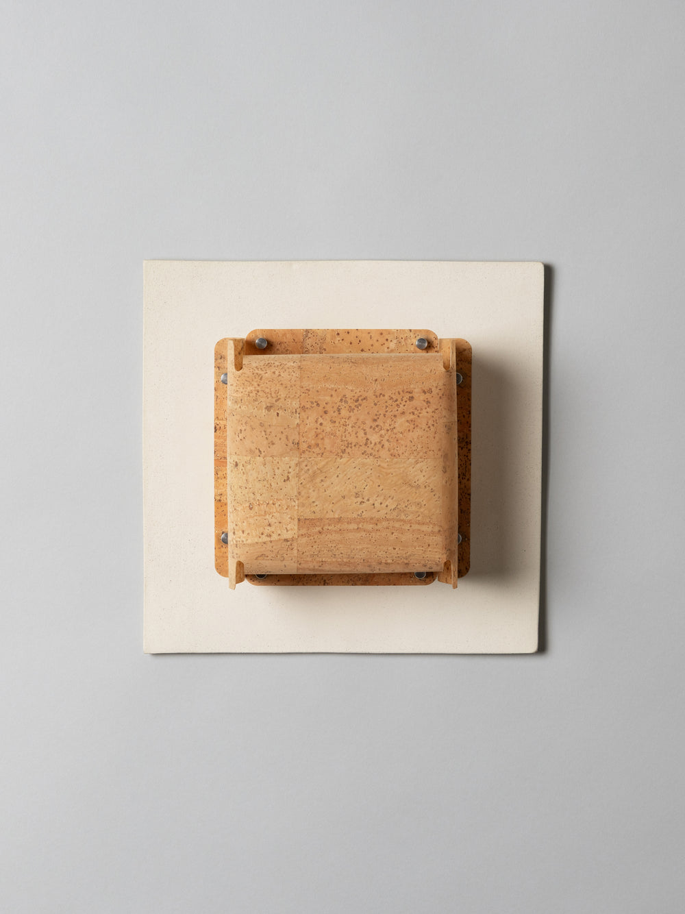 Field Square Sconce, Bone