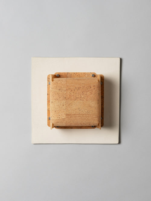 Field Square Sconce, Bone