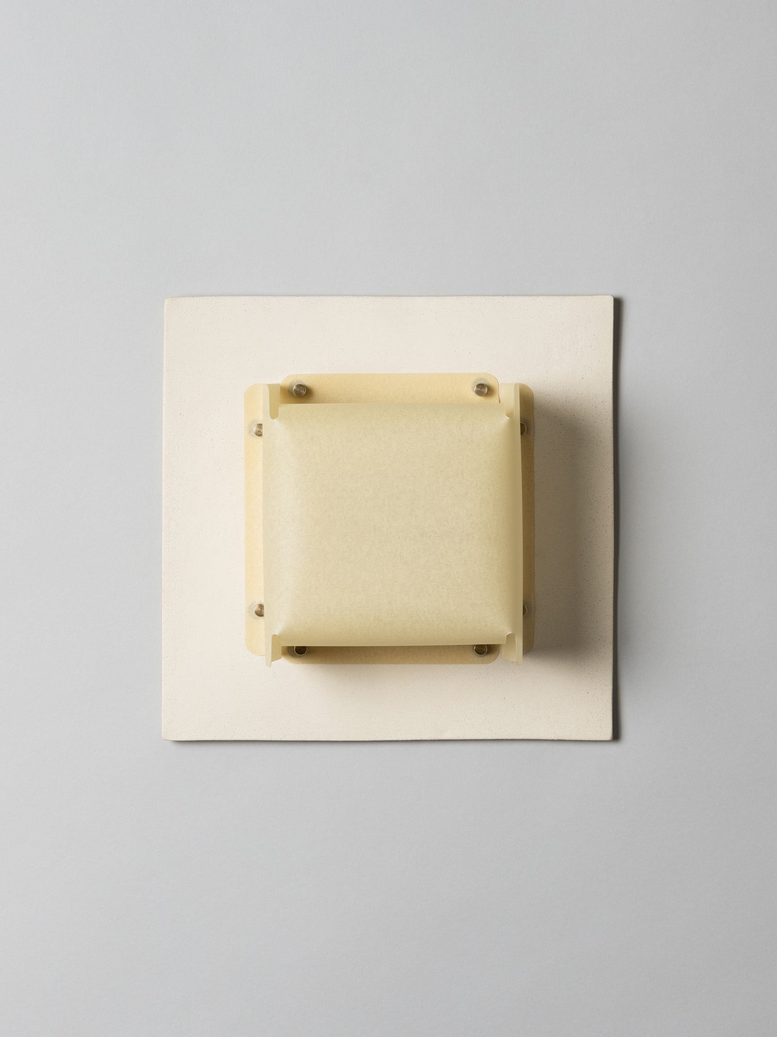 Field Square Sconce, Bone