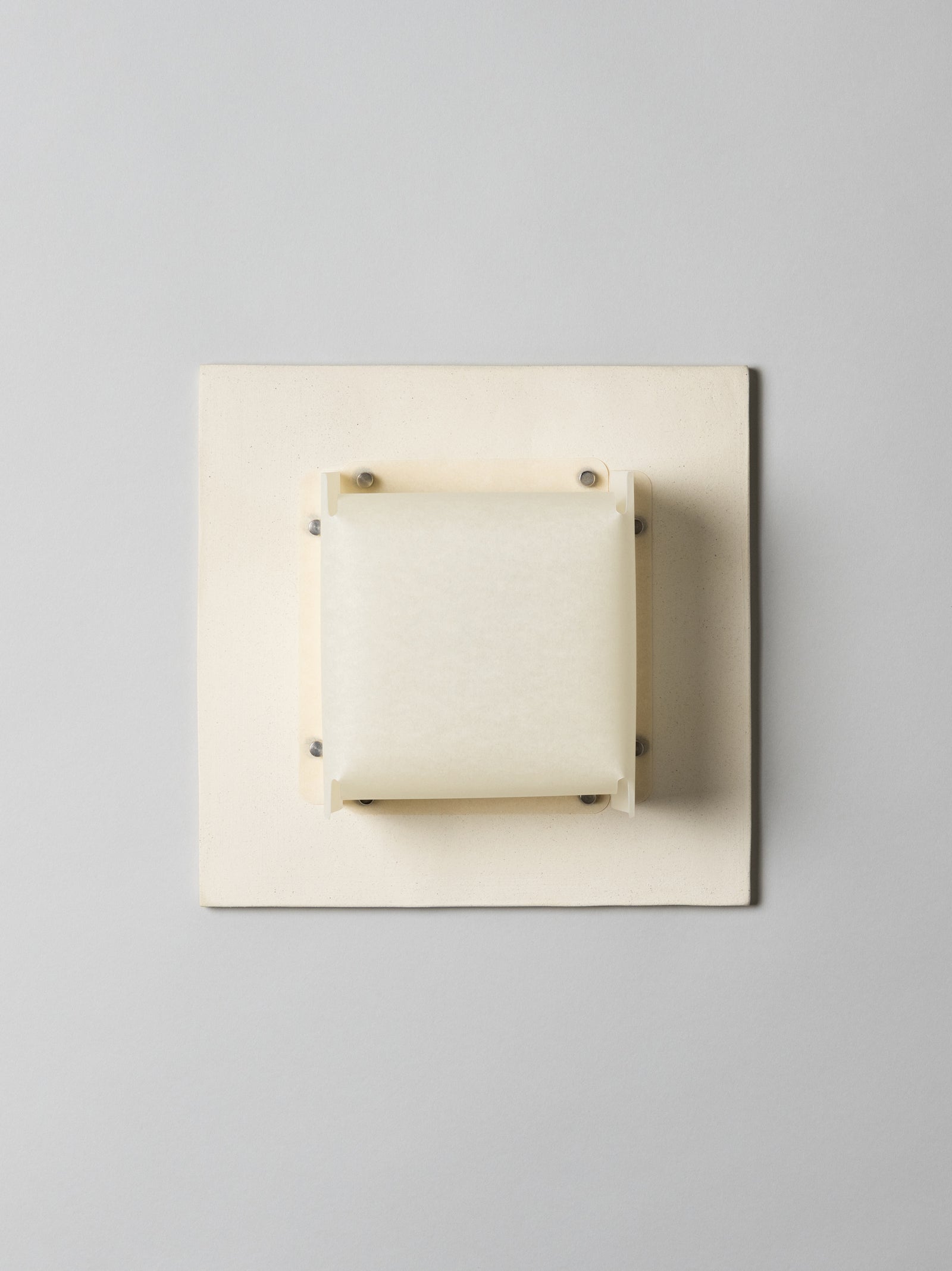 Field Square Sconce, Bone