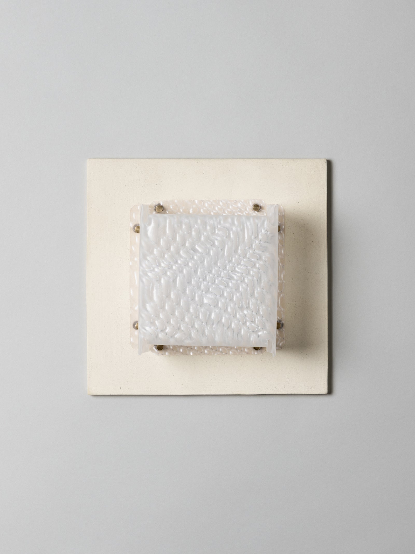 Field Square Sconce, Bone