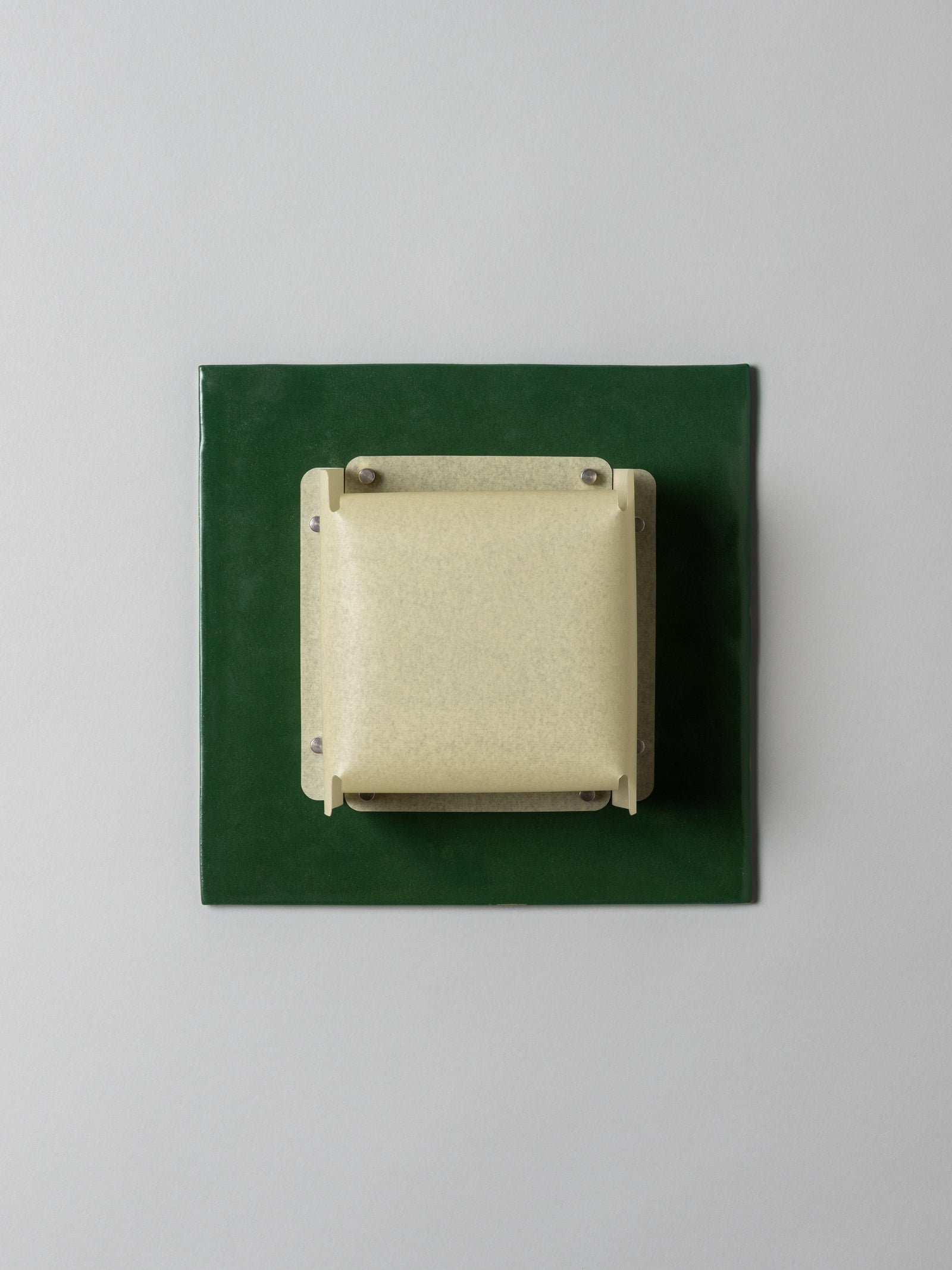 Field Square Sconce, Chrome Green
