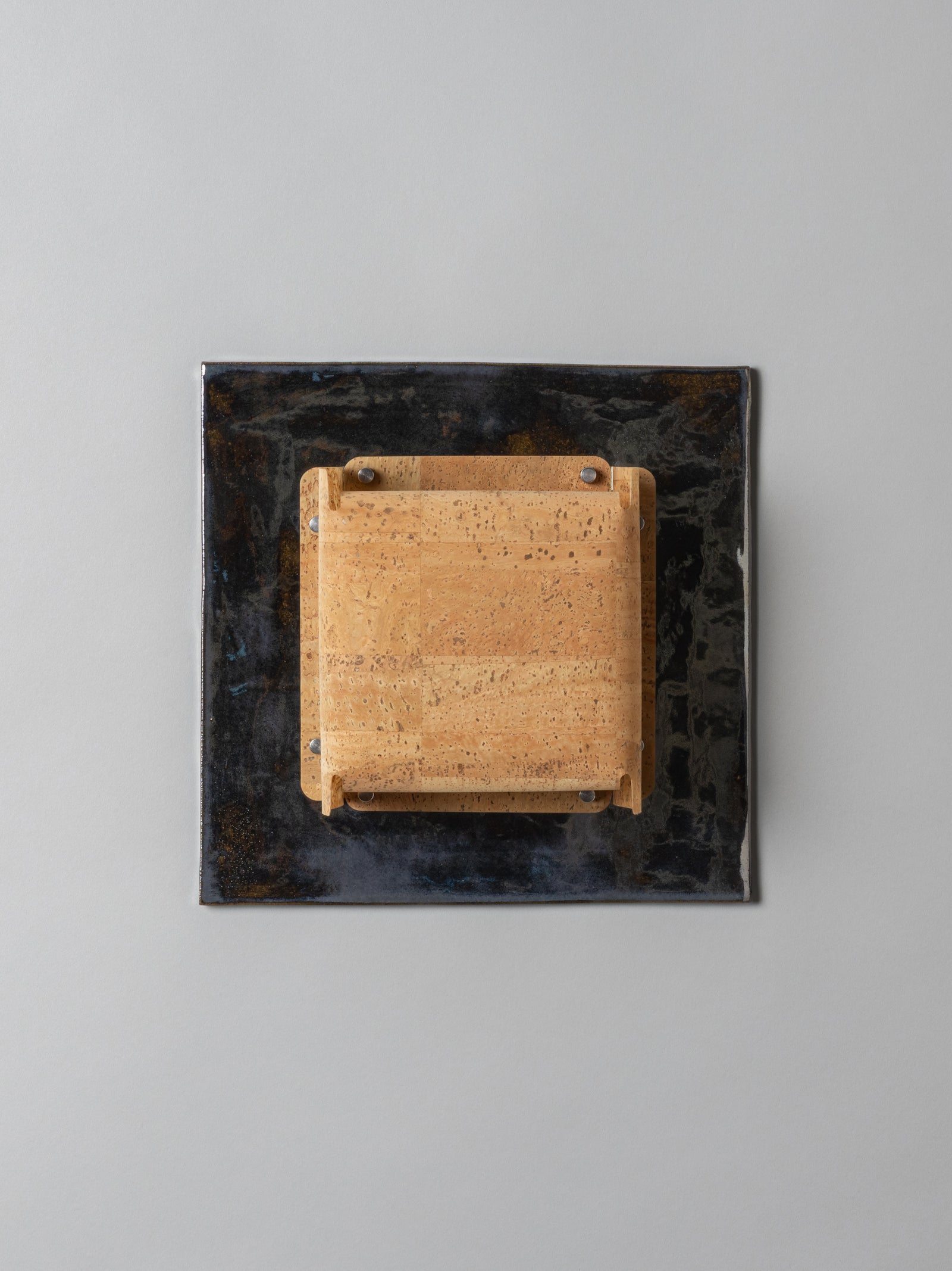 Field Square Sconce, Obsidian