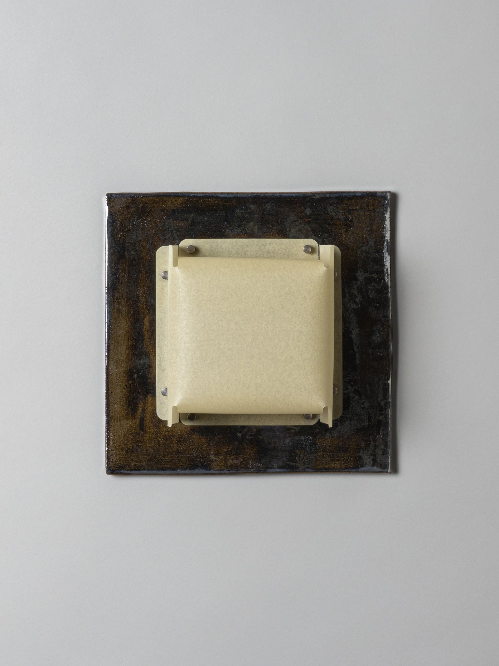 Field Square Sconce, Obsidian