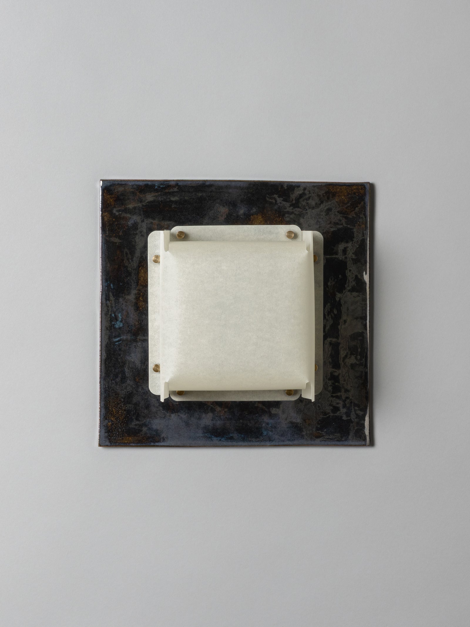 Field Square Sconce, Obsidian