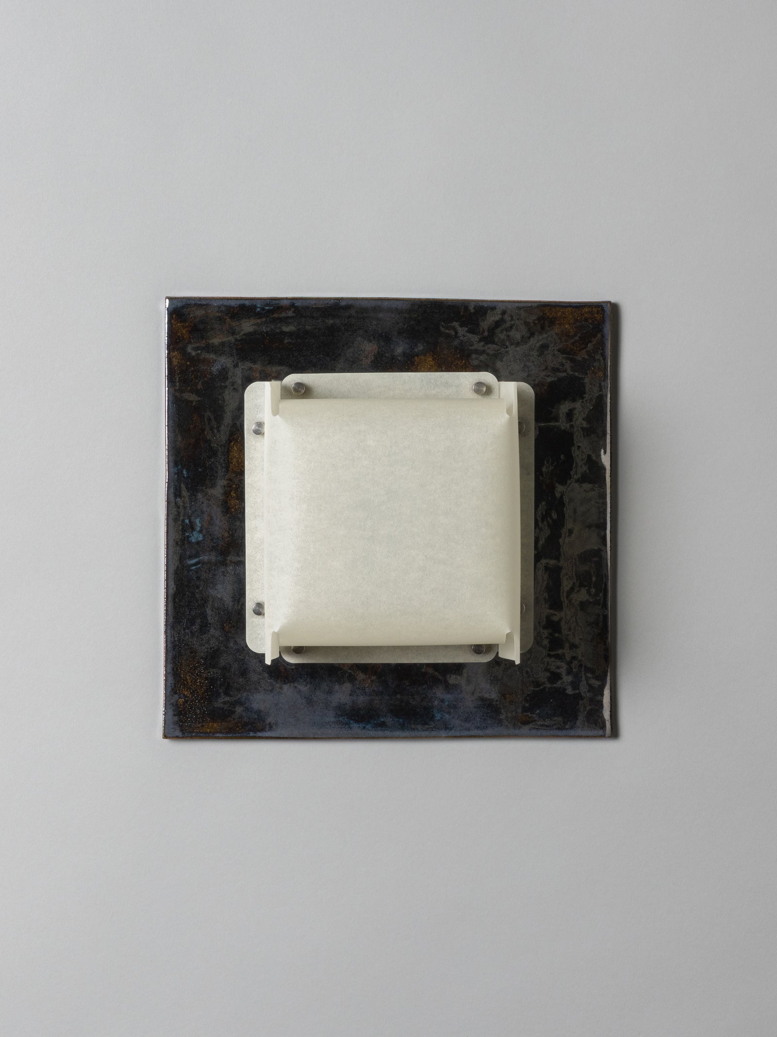 Field Square Sconce, Obsidian