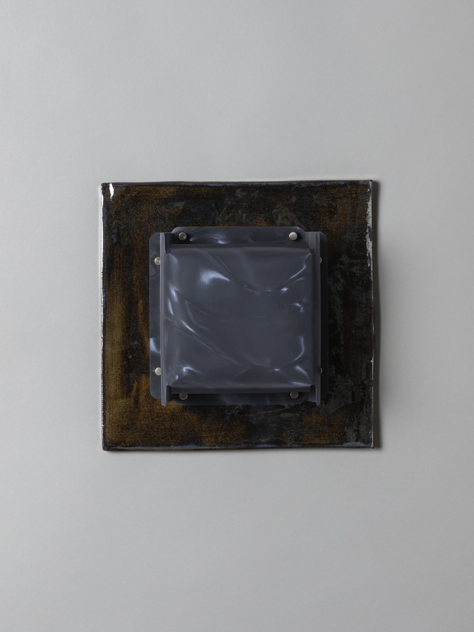 Field Square Sconce, Obsidian