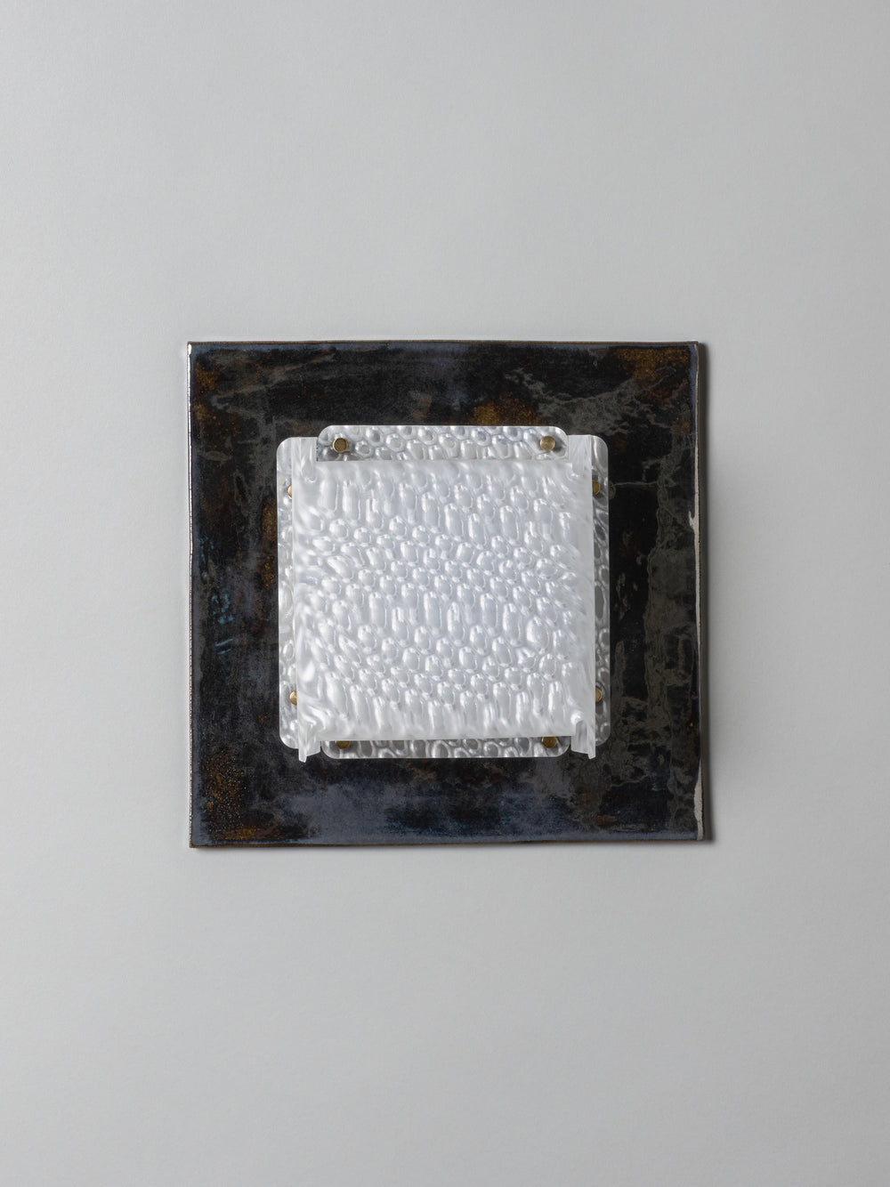 Field Square Sconce, Obsidian