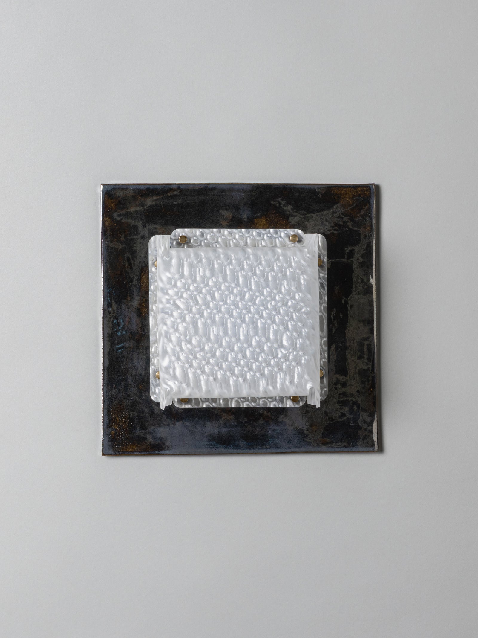 Field Square Sconce, Obsidian