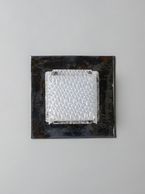 Field Square Sconce, Obsidian