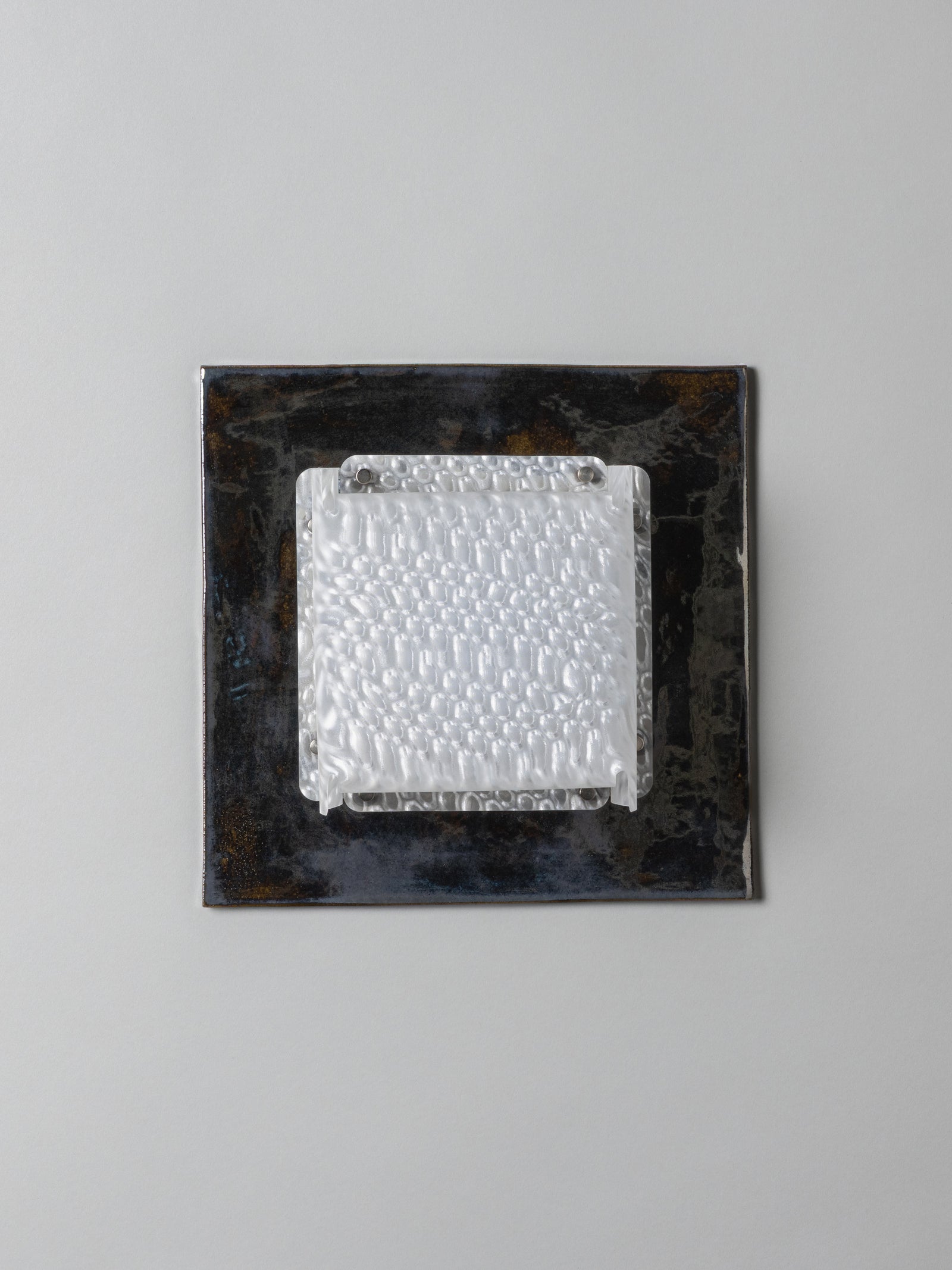 Field Square Sconce, Obsidian