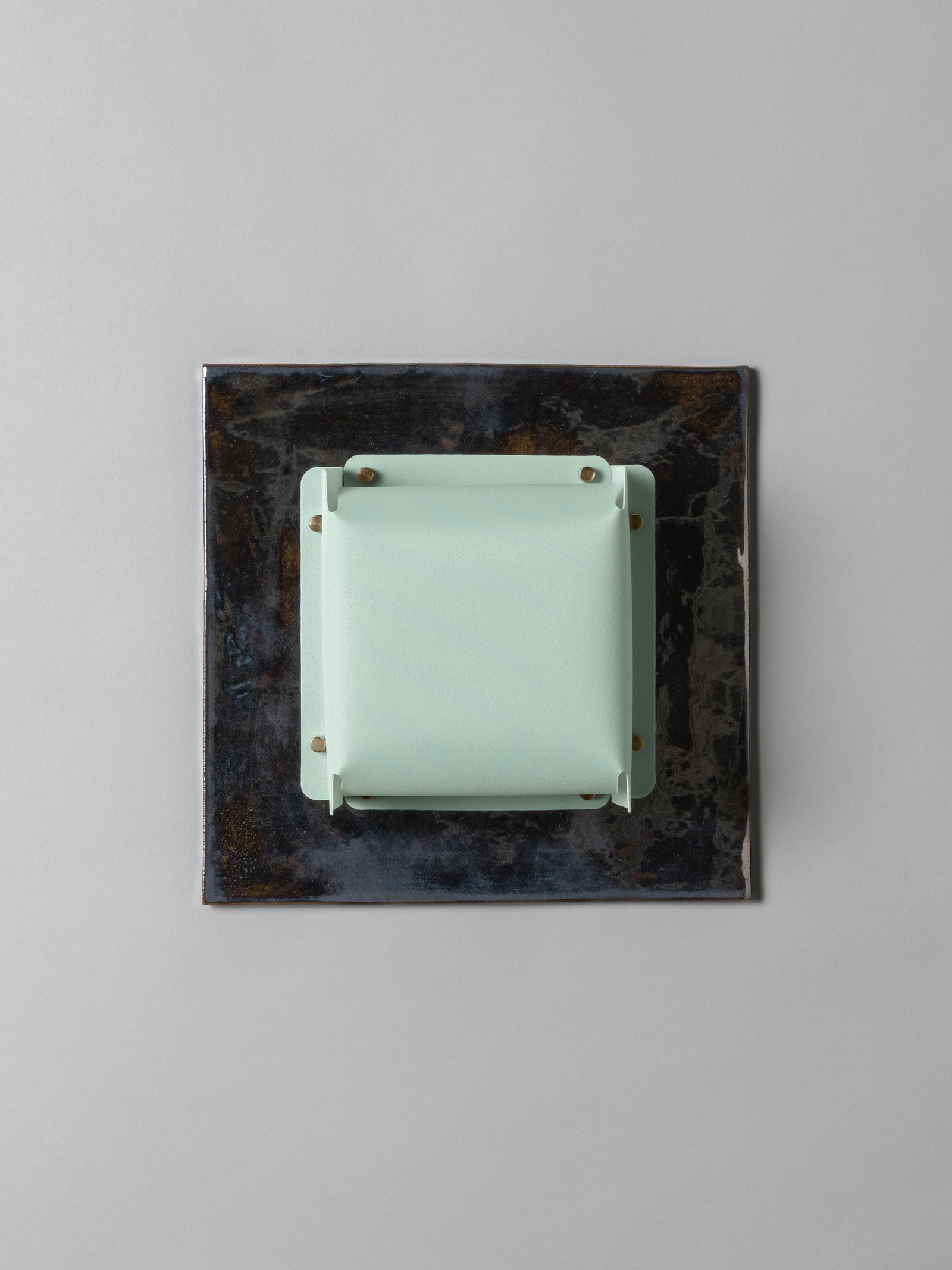 Field Square Sconce, Obsidian
