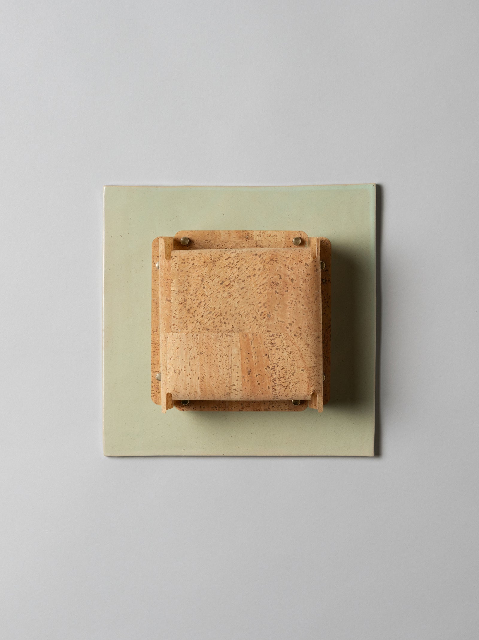 Field Square Sconce, Pale Fiberglass Green