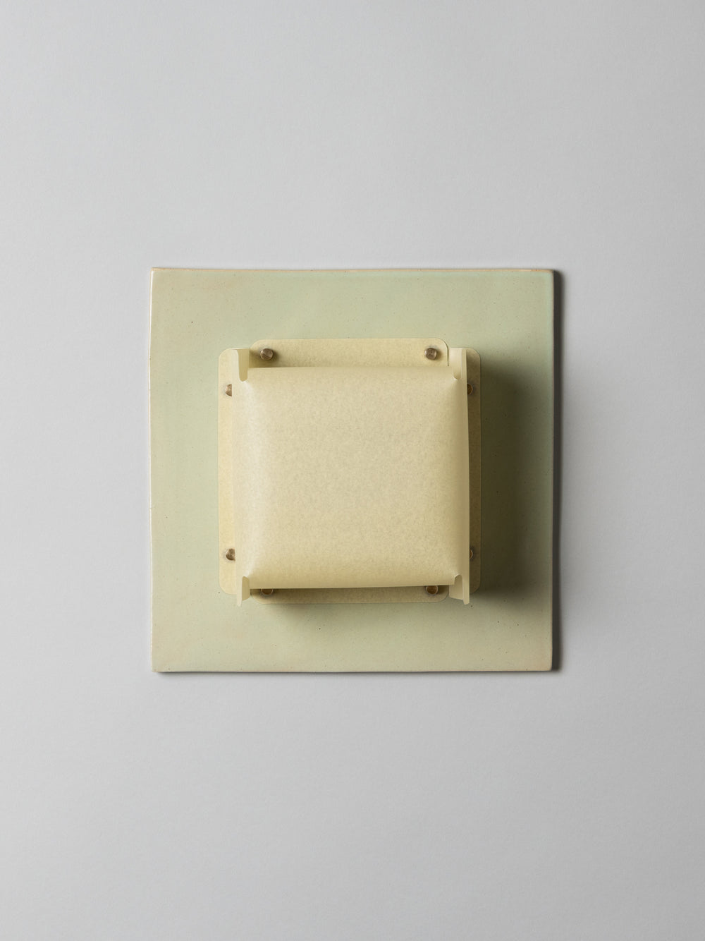Field Square Sconce, Pale Fiberglass Green
