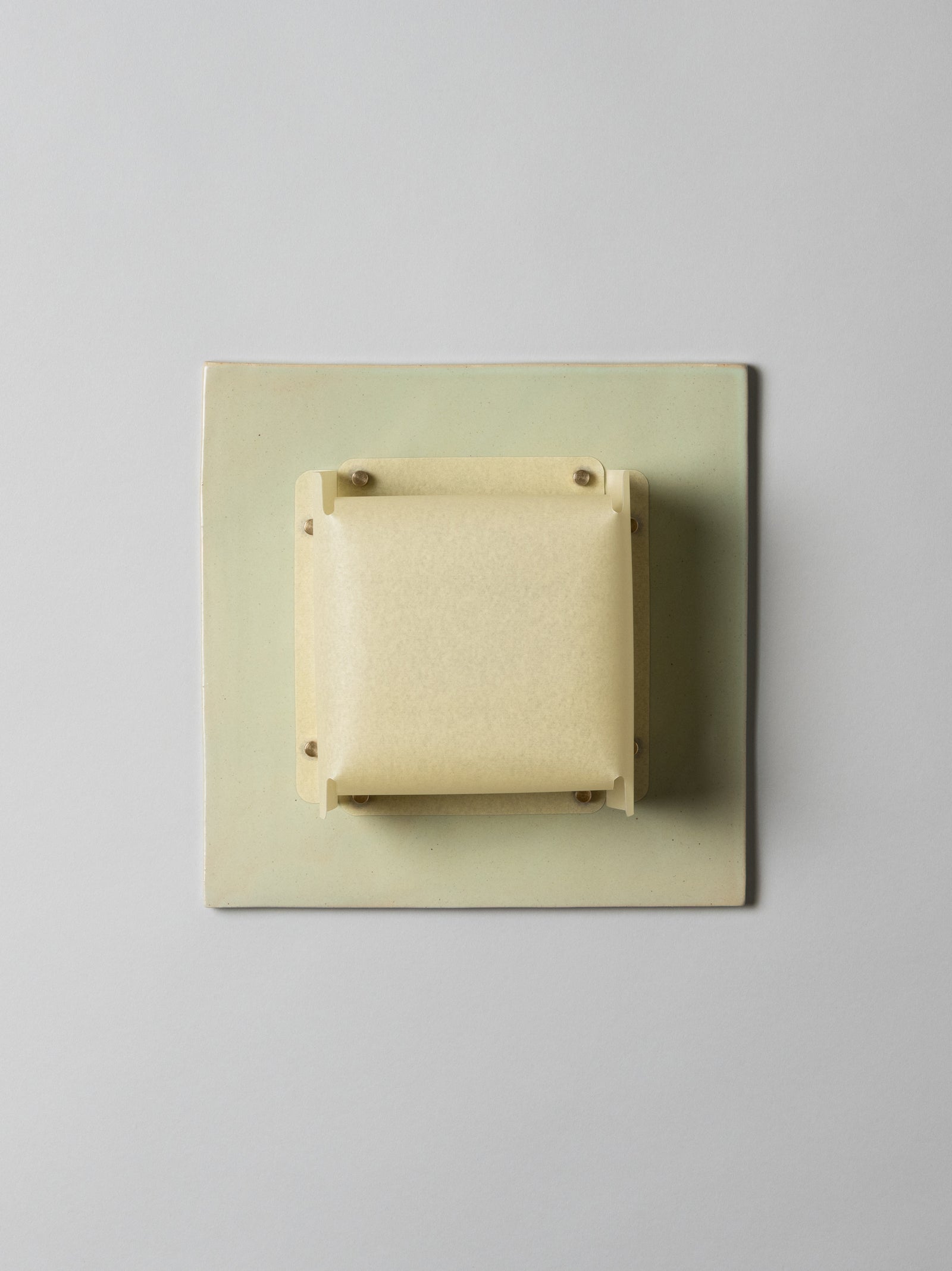 Field Square Sconce, Pale Fiberglass Green