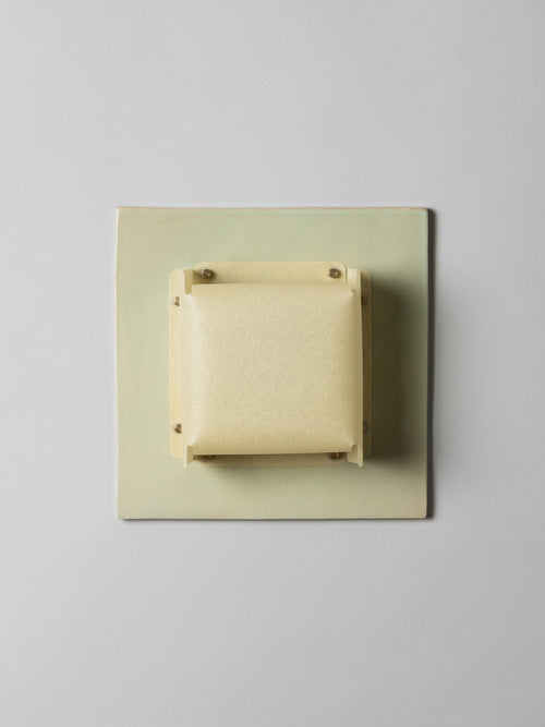 Field Square Sconce, Pale Fiberglass Green