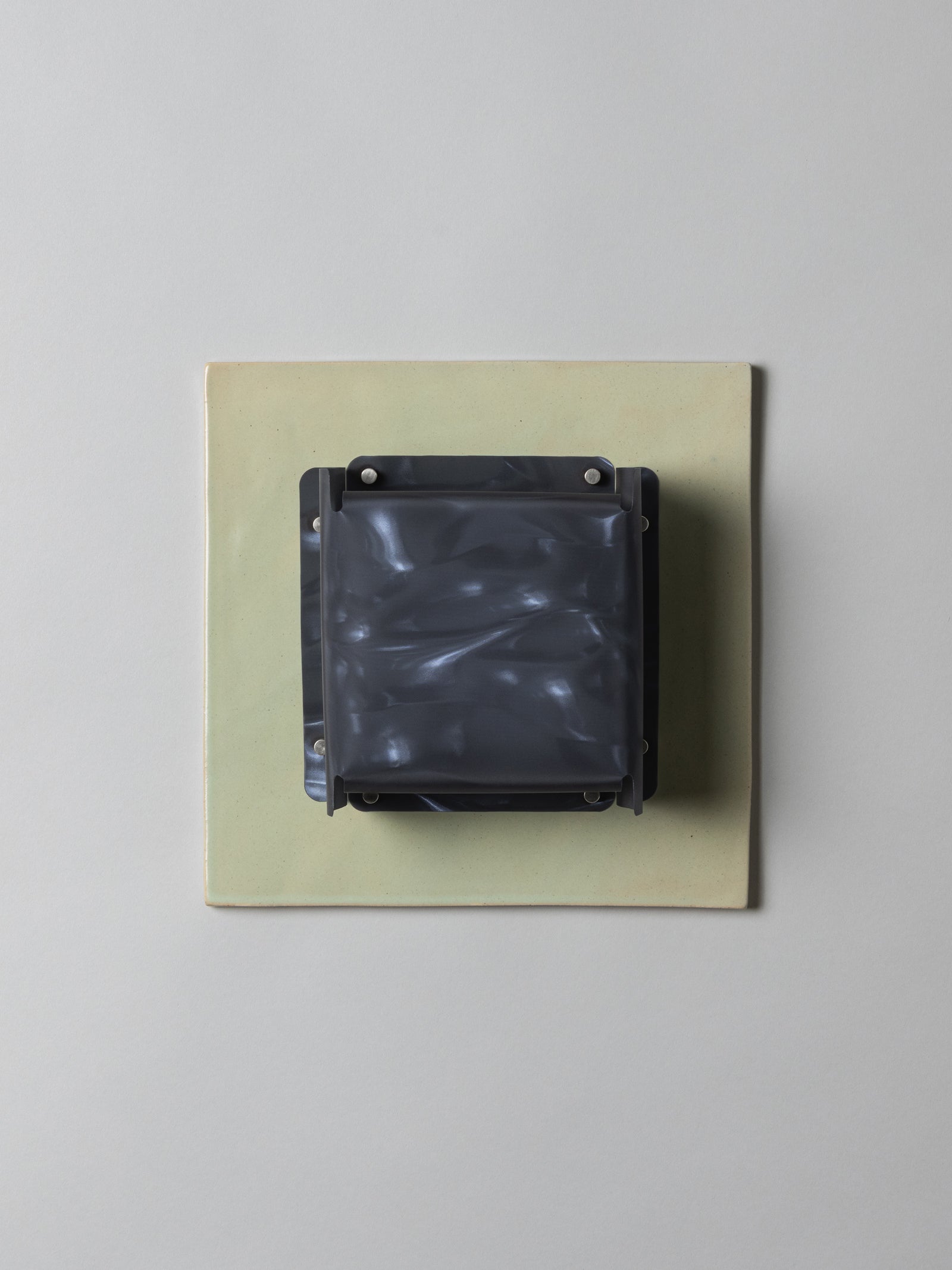 Field Square Sconce, Pale Fiberglass Green