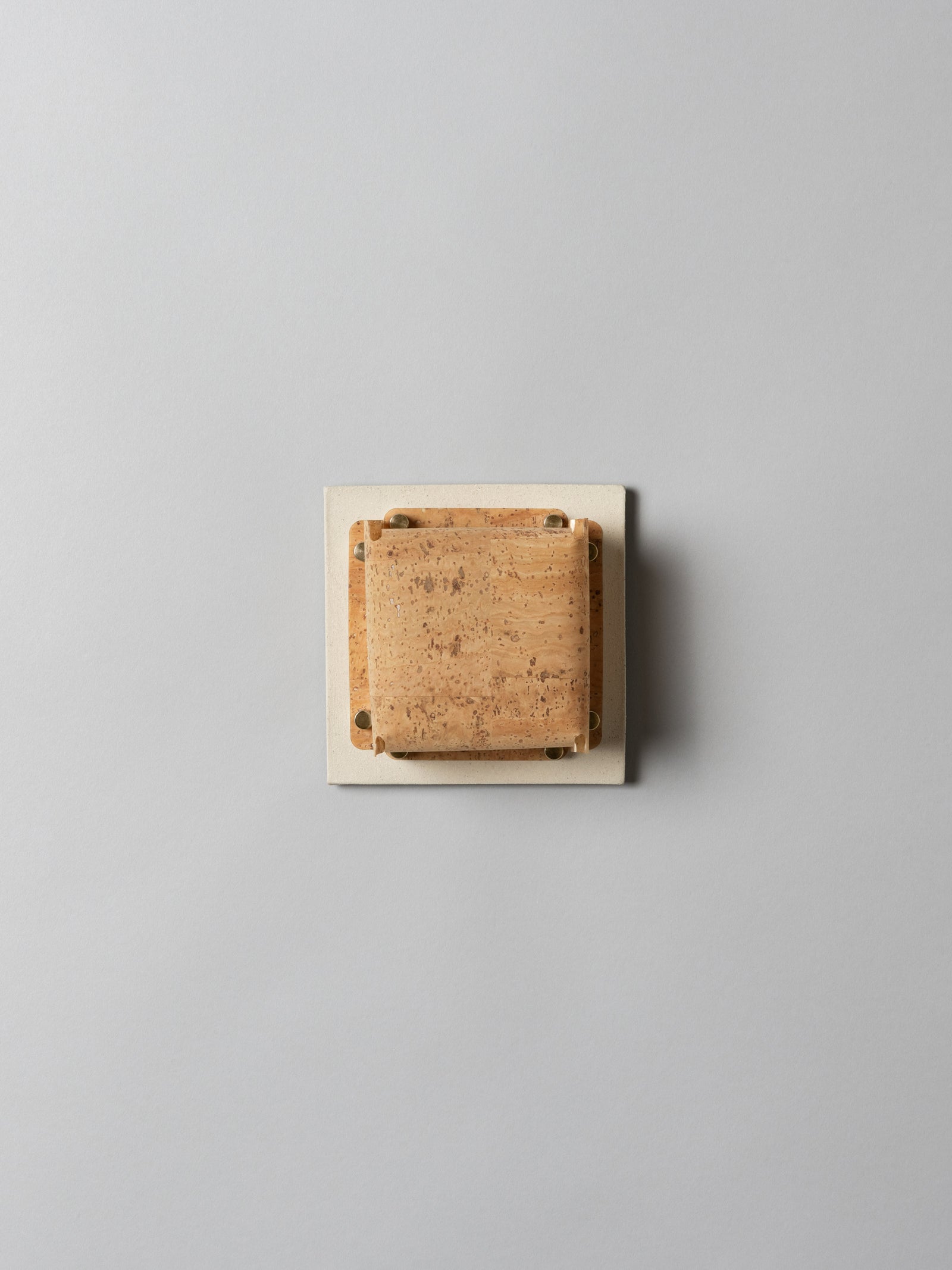Field Square Mini Sconce, Bone