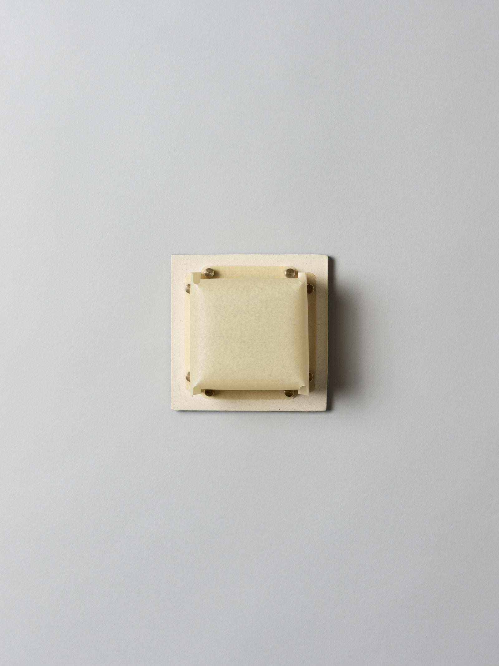 Field Square Mini Sconce, Bone