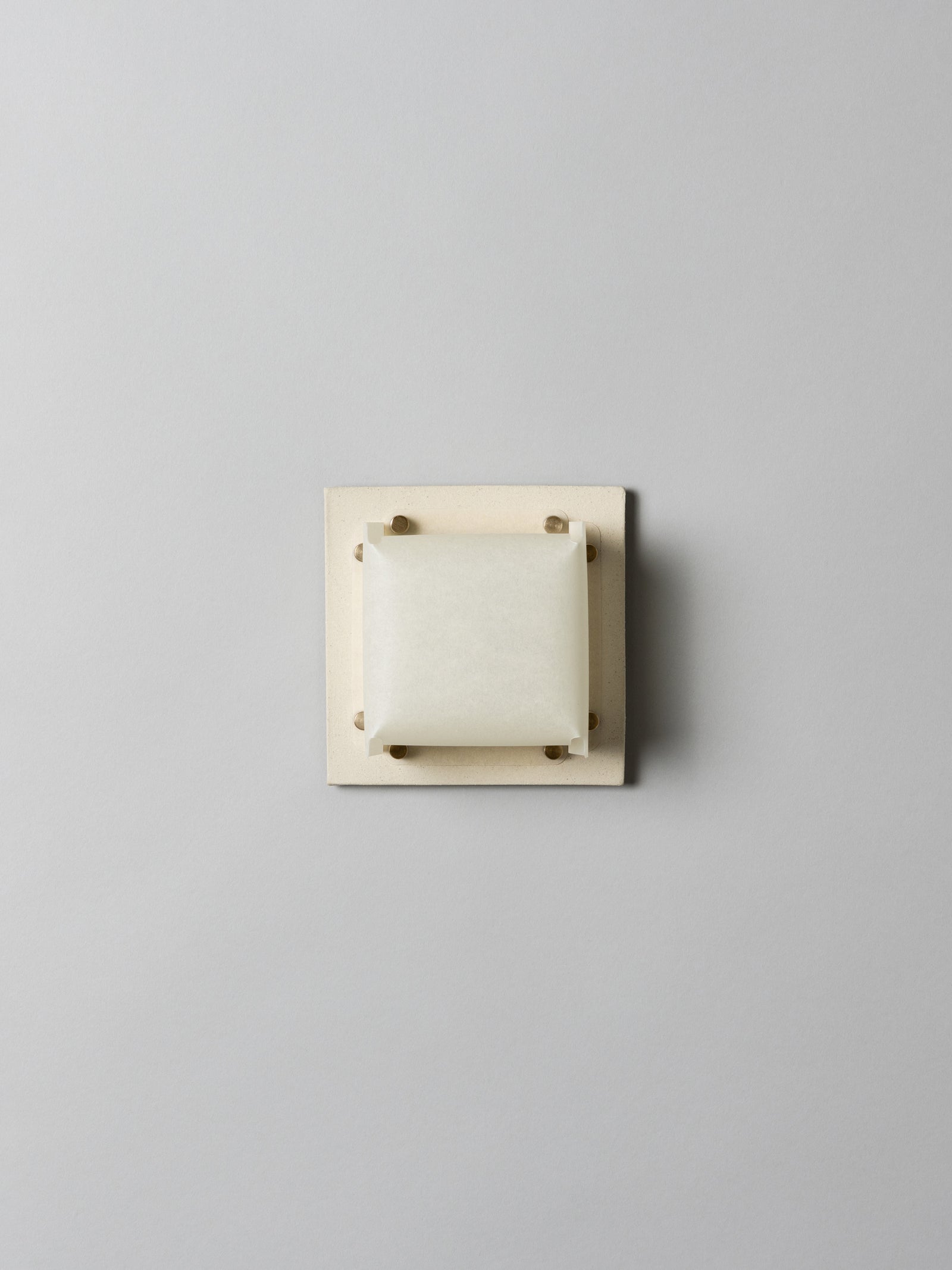 Field Square Mini Sconce, Bone