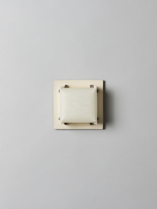 Field Square Mini Sconce, Bone