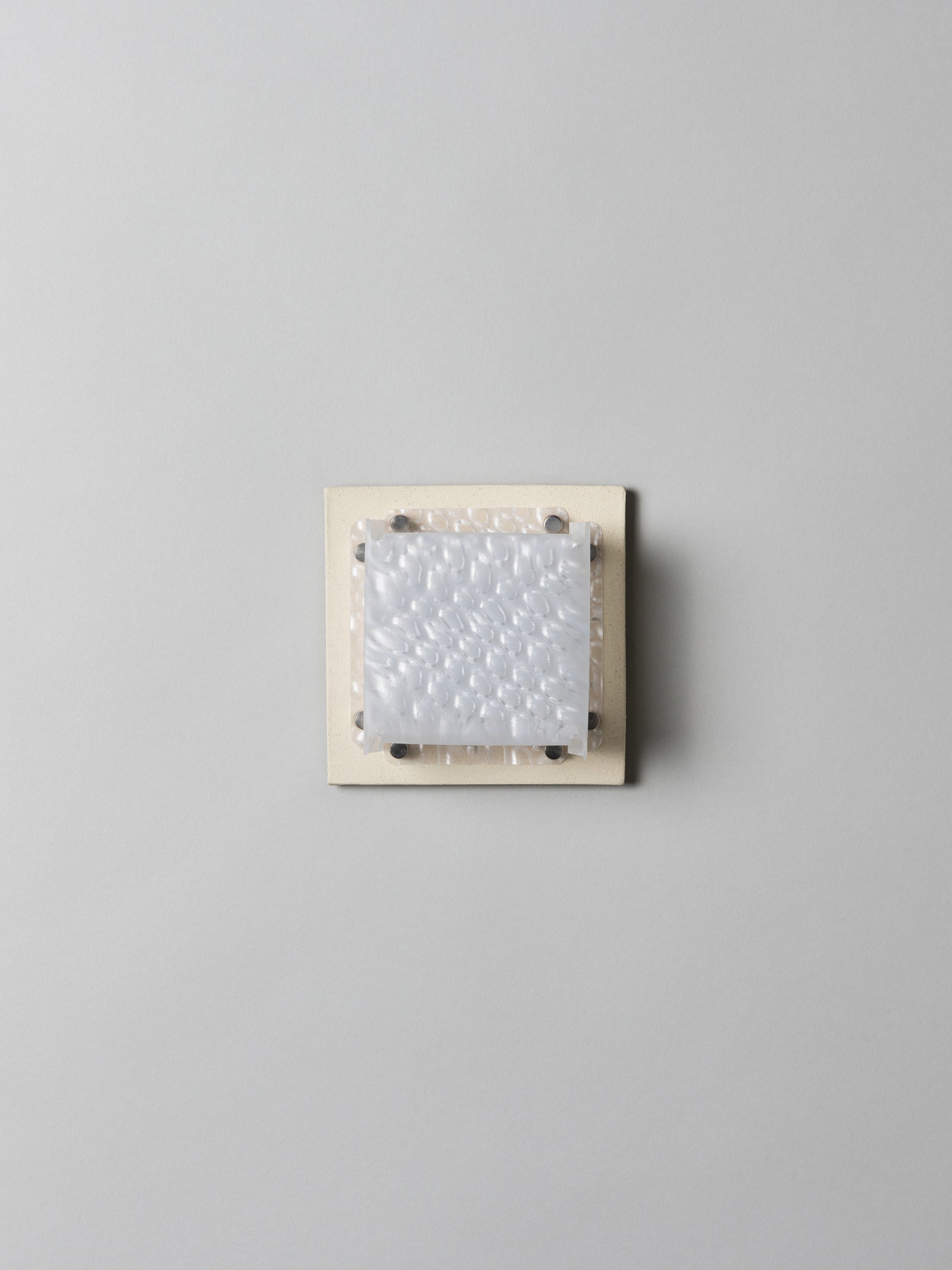 Field Square Mini Sconce, Bone